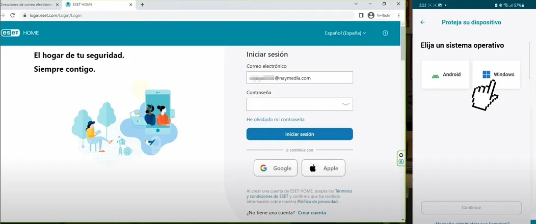 Licencias de Antivirus ESET NOD32 Gratis 9 seleccionar sistema operativo licencias gratis nod32